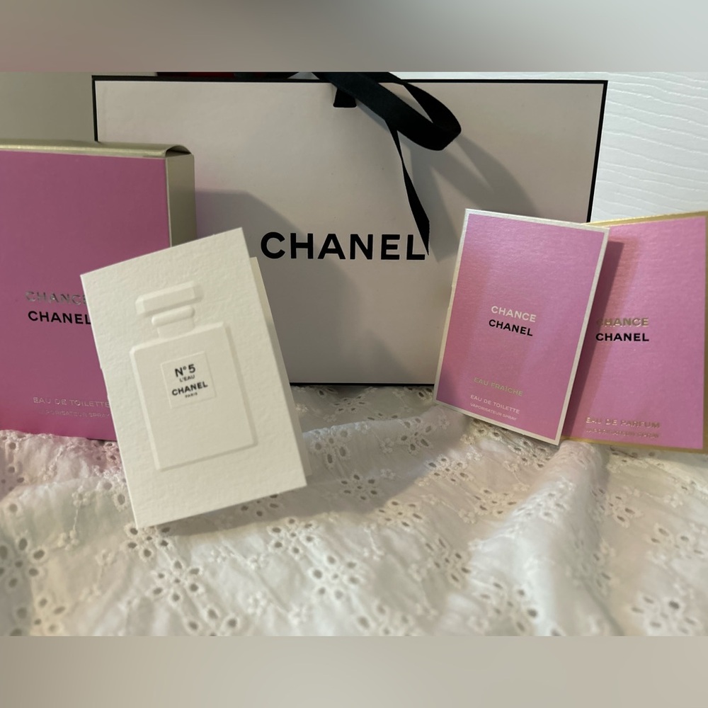 CHANEL Chance 3.4 fl oz w bag, samples